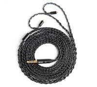 H HIFIHEAR KBEAR ST12 Plus - Cavo extra lungo MMCX IEM per cuffie HiFi, placcato argento, per cuffie Hi-Fi TIN Audio T2 T3 (scuro, MMCX 4,4 mm)