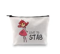 h-Hotel - Trousse per trucchi ispirata agli amanti dei cartoni animati, regalo per fan di Alastoor, borsa cosmetica per amanti degli anime, Amo pugnalare 3uk, alla moda