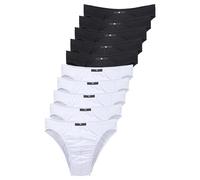 H.I.S Basic Mutande da Uomo, Nero, Bianco, L (Pacco da 10)