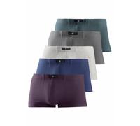 H.I.S Boxer blu scuro / grigio chiaro / grigio scuro / verde erba / lilla scuro Uomo H.I.S M-L