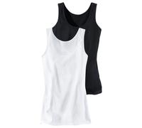 H.I.S Maglietta intima 'Cotton made in Africa' nero / bianco Donna H.I.S XL nero / bianco