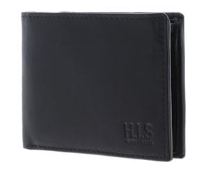 H.I.S Pelle portafoglio Wallet Black nero