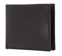 H.I.S Pelle portafoglio Wallet Brown marrone scuro