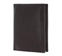 H.I.S Pelle portafoglio Wallet Brown marrone scuro