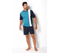 H.I.S Pigiama corto navy / turchese / bianco Uomo H.I.S M navy / turchese / bianco