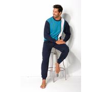 H.I.S Pigiama lungo navy / turchese / bianco Uomo - Abbigliamento - Intimo - Pigiami H.I.S M