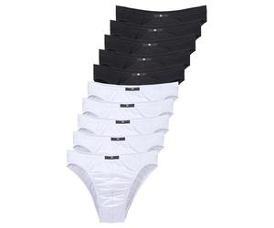 H.I.S Slip Basic da Uomo (Confezione da 10), Nero, Bianco, XXL