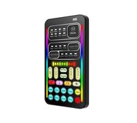 H i9 Voice Changer Mini effetti audio multipli - Compatibile con schede audio live - Strumento microfono per scheda audio live portatile sottile (D taglia unica)