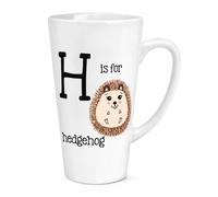 H Is Per Riccio 483ml Grande Latte Tazza - Divertente Alfabeto Animale Carino