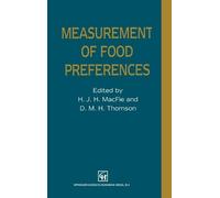 H. J. H. MacFie David M.H. Thom Measurement of Food Preferen (Copertina rigida)