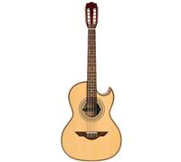 H. Jimenez LBQ1E El Esta'ndar - Bajo Quinto in abete massello, con pickup Seymour Duncan Soundhole e custodia imbottita, colore: naturale