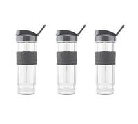 h.koenig BTL9 Kit di 3 Bottiglie per Mini-frullatore SMOO9, Plastica