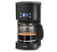 H.Koenig macchina per caffè americano MG32, filtro in acciaio inox, 1,5L(12 tazze), caraffa in vetro graduato, mantenimento in caldo, nero, 1000 W - nero acciaio inox MG32