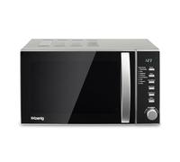 H.Koenig microonde compatto 20L VIO2, piatto girevole da 24,5 cm, 6 livelli di riscaldamento, Defrost e Express, timer da 60 minuti, 700W - nero acciaio inox VIO2
