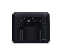 H.Koenig Airfryer Friggitrice senza olio, 2 vasche XXL FRY900, doppia capacità 9L, regolabile 80-200°C, 5 modalità di cottura, timer 60 minuti, 8 programmi, touch screen