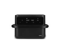 H.Koenig FRY960 Friggitrice ad aria air fryer con scomparto XXL, due vani separati, 10L (5L+5L), 8 modalità di cottura, 80-200°C, timer 60min, arresto automatico, touch screen, cestello rimovibile