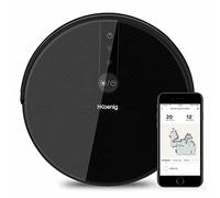 H.Koenig Gyro+ WaterMop Robot aspirapolvere con Wifi e Pulitore lavapavimenti SWRC130, Potente, Silenzioso, Veloce, Grande autonomia 120min, 4 cicli,filtro HEPA,panno per pavimenti
