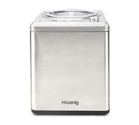 Macchina Per Gelato E Sorbetti Fatta In Casa Con Compressore, 180 W, Capacit 2 Litri, Acciaio Inossidabile, Grigio. H. koenig hf340