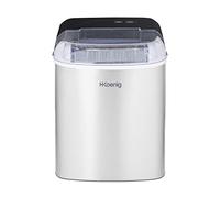 H.Koenig Macchina del ghiaccio ICEK12, 12 kg in 24 ore, 2 dimensioni di cubetti, Automatico, Compatto,Silenzioso, serbatoio 2,1 L, Cubetti pronti in 6-8 minuti, Paletta per ghiaccio, 120W