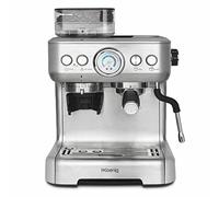 H.Koenig Macchina Espresso con Macina Chicchi EXPRO980,2,7L,Dosaggio Personalizzabile per 1 o 2 Tazze,250 g Serbatoio Grani, 15 Misure di Macinatura,Pompa Italiana,Thermoblock,Pressione 20bar