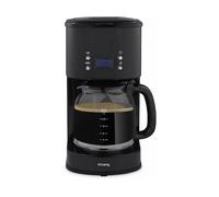 H.Koenig macchina per caffè americano MG32, filtro in acciaio inox, 1,5L(12 tazze), caraffa in vetro graduato, mantenimento in caldo, nero, 1000 W - nero acciaio inox MG32
