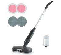 H.Koenig Mop LST70, pulitore lucidatrice a batteria, capacità 250 ml, luce a LED, silenzioso, adatto a parquet e piastrelle, 4 panni