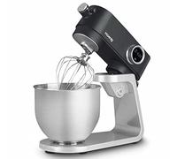 H.Koenig Planetaria multifunzione 5L KM120 in acciaio inox Grigio opaco, Potente 800W, Impastatrice 8 velocita, Frusta, mixer, ganciom, coperchio anti-schizzo