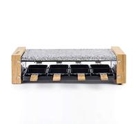 Wod8 Raclette Per 2 Persone, Funzione Raclette-piastra Di Cottura In Granito 38x19.5cm, Design Legno, 1200w