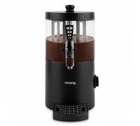 H.Koenig SHK802 Apparecchio dispenser per cioccolata calda in acciaio inox, 1200 W, serbatoio rimovibile da 3 litri, termostato regolabile, funzione di mantenimento in caldo, sistema antigoccia, Nero