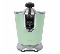 H.Koenig Spremiagrumi elettrico professionale a braccio in acciaio inox verde pastello AGR88 Senza BPA, veloce, automatico, silenzioso, potente, beccuccio antigoccia, 160W
