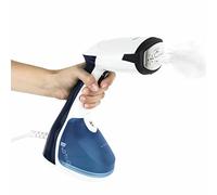 H.Koenig STM10, Ferro da stiro a vapore verticale molto potente, 1640 W, Suola in acciaio inossidabile, Serbatoio dell'acqua rimovibile da 250 ml - blu plastica 3760124955095