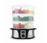 Vaporiera per Cucina Nera e Argento Plastica e Metallo 1000 W VAP12