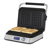 H.Koenig Waffle Maker GFX800, Waffle Maker 12x12,5 cm, rivestimento antiaderente, 5 programmi, vaschetta raccogli gocce, schermo LCD, 7 livelli di doratura, 1600 W