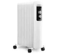 H.Koenig WARM110, Radiatore a olio, 11 elementi riscaldanti, 3 livelli di potenza, Basso consumo, Spegnimento automatico, Termostato regolabile, trasportabile, potenza 2500 W