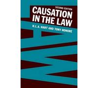 H. L. A. Hart Tony Honoré Causation in the Law (Tascabile)
