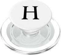 H monogramma iniziale lettera in bianco e nero porta telefono PopSockets PopGrip per MagSafe