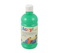 PRIMO Morocolor Acryl, 1 Bottiglia da 500 ml di Colore Acrilico Fine, Verde Brillante, Effetto Coprente e Luminoso, Dotato di Tappo Dosatore