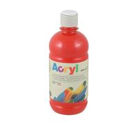 Primo Colore acrilico fine Morocolor Acryl Coprente e luminoso Vermiglio 500 ml con tappo dosatore