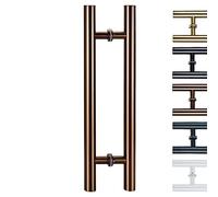 H Porta di Forma a Forma di Trappola Diametro 38 mm/1,5 Pollici, Tubo della Porta Scorrevole per Porta di Scorrimento, con palo del Bar del camere da Bagno per Il Centro Commerciale (Rosa Oro 60