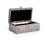 H& Porta gioie Giaya in legno decorata in alluminio con preziosi decori con cm