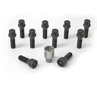 H&R Bulloni Antifurto Serratura di Bordo 2 Pz. Nero M14x1, 25x40 Sede 60 Gradi