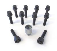 H&r Bulloni Antifurto Serratura di Bordo 2 Pz. Nero M14x1, 5x37 Palla Federal