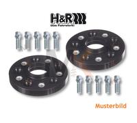 H&R Distanziali Neri DRA 56Mm/Asse Per Porsche Panamera 970 2009-2016