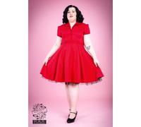 H&R London a Pois Swing 50'S Rosso Vintage Forti + Punk Festa Ballo Abito 14-22