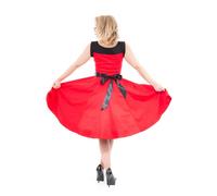 H&r London Rosso a Cuore Rockabilly Tatuaggio Club Fun 50s Punk Vintage Ballo Da