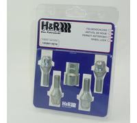 H&R Serrature Per Cerchi Set Felgenschloss M12x1,5x26mm Kegelbund 1252601KEY4|3