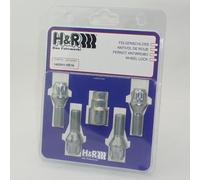 H&R Serrature Per Cerchi Set Felgenschloss M14x1,5x28mm Kegelbund 1452801KEY4|2