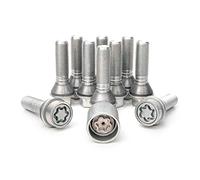 H&R Set Bulloni Ruota conici con rondella mobile M14x1.25 - Lunghezza 43mm - 10 Pezzi (pe. compatibile con BMW) - in ulloni Antifurto