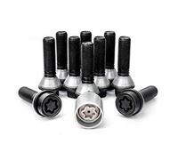 H&R Set Bulloni Ruota conici con rondella mobile M14x1.25 - Lunghezza 43mm - Nero - 10 Pezzi (pe. compatibile con BMW) - in ulloni Antifurto