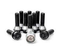 H&R Set Bulloni Ruota conici con rondella mobile M14x1.25 - Lunghezza 46mm - Nero - 10 Pezzi (pe. compatibile con BMW) - in ulloni Antifurto